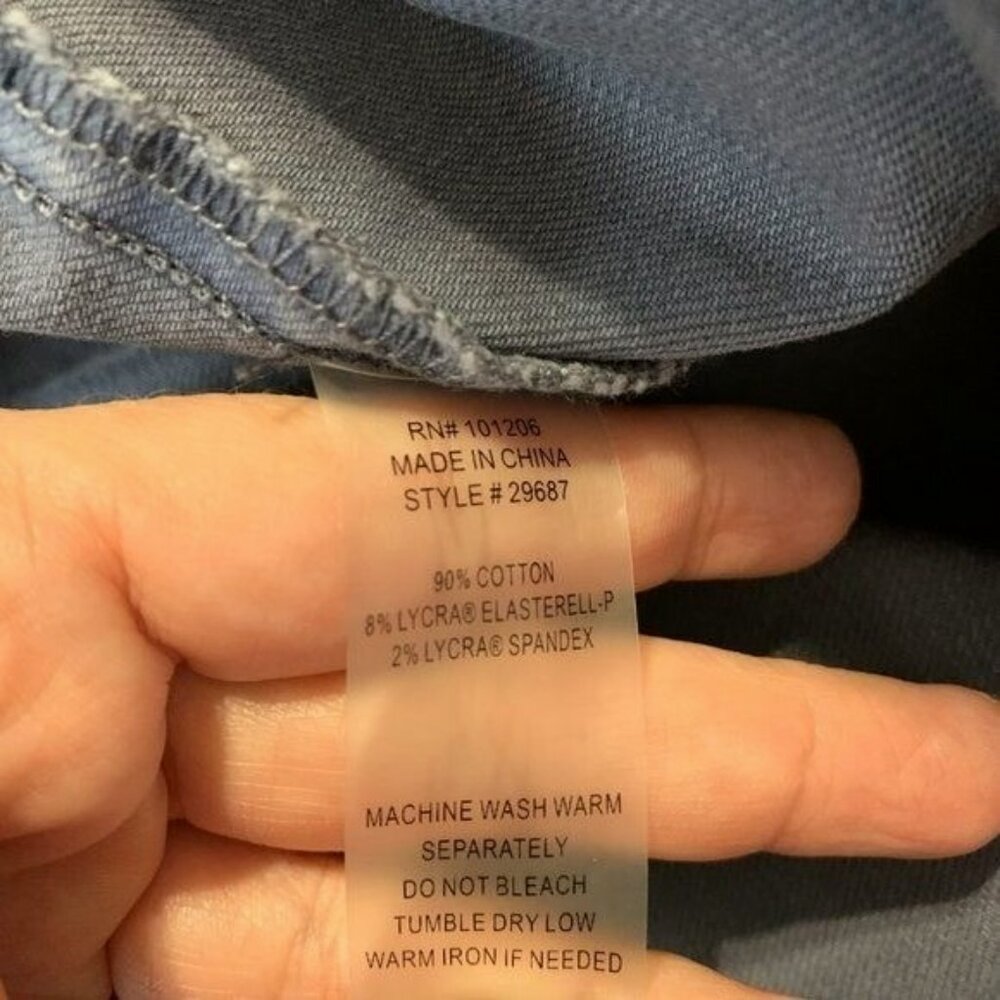 Soft Surroundings Women Medium Metro Denim Snap Ankle Blue Pull On Jeans 33x28.5 - Picture 8 of 9